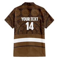 Bula Fiji Football Custom Family Matching Tank Maxi Dress and Hawaiian Shirt One Vanua One Team Tapa Pattern LT14 - Polynesian Pride