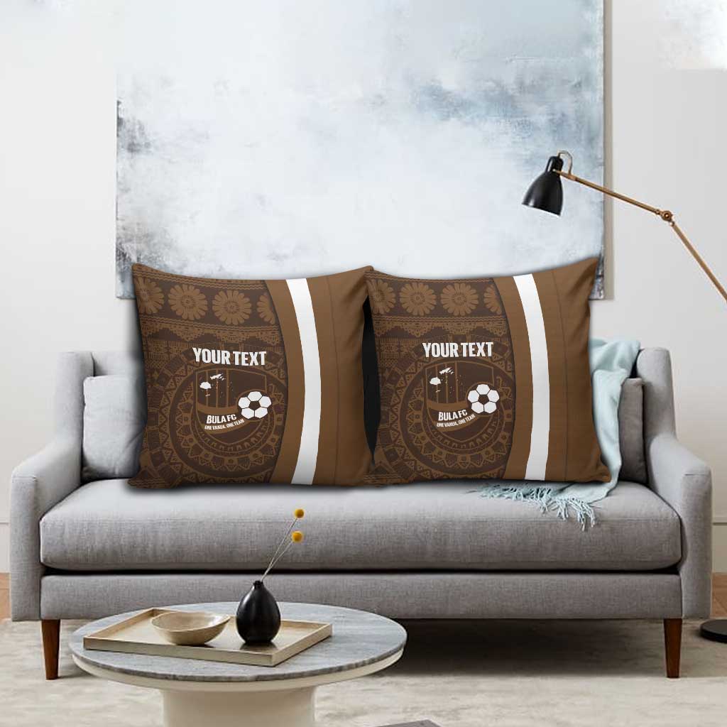 Bula Fiji Football Custom Pillow Cover One Vanua One Team Tapa Pattern