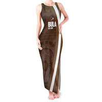 Bula Fiji Football Custom Tank Maxi Dress One Vanua One Team Tapa Pattern