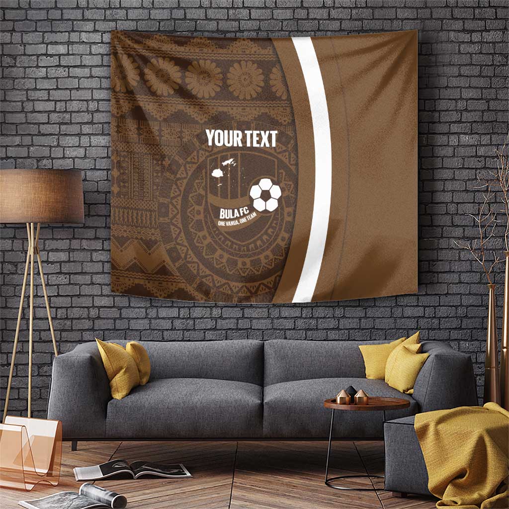 Bula Fiji Football Custom Tapestry One Vanua One Team Tapa Pattern