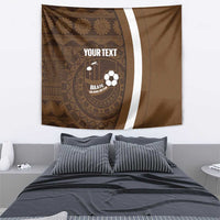 Bula Fiji Football Custom Tapestry One Vanua One Team Tapa Pattern