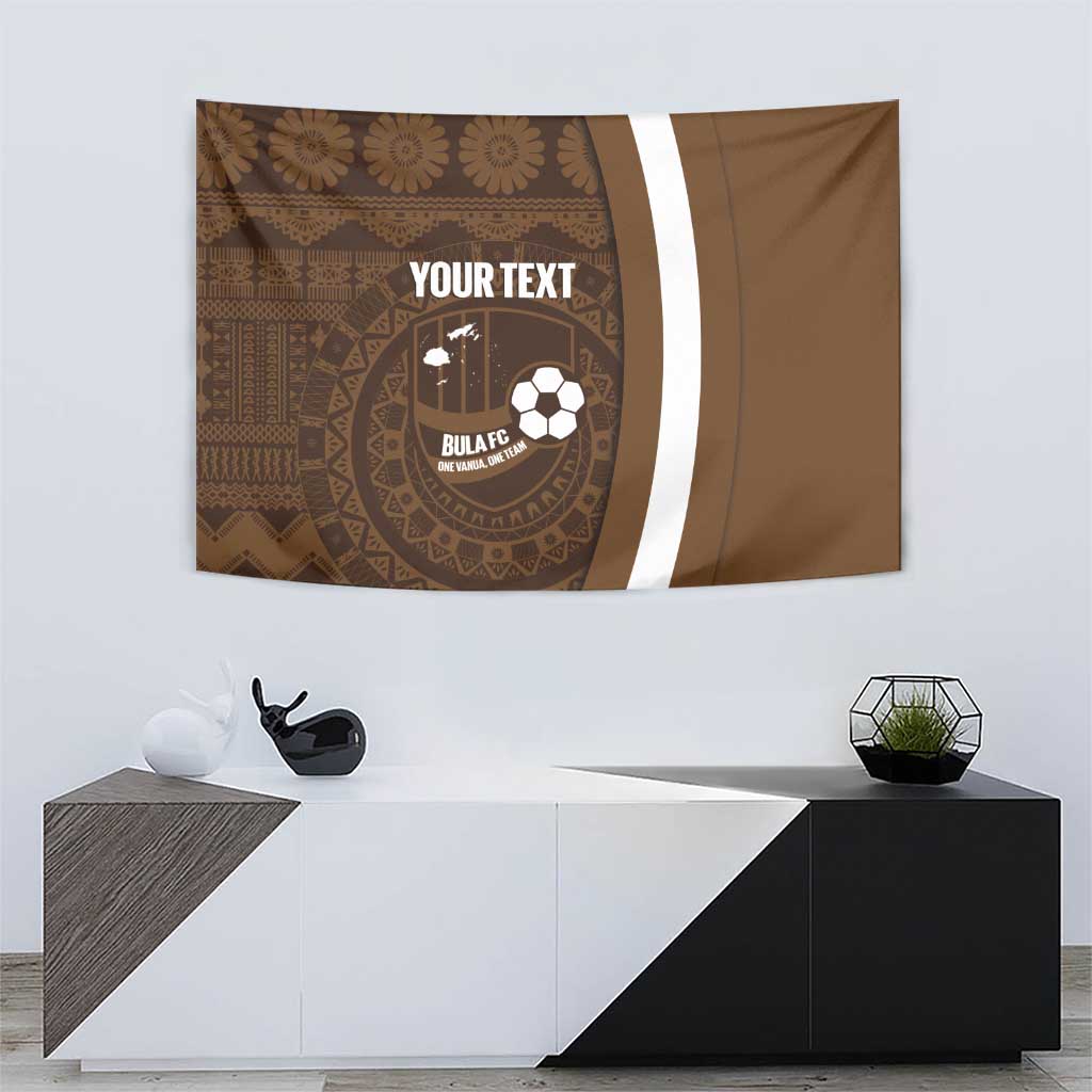 Bula Fiji Football Custom Tapestry One Vanua One Team Tapa Pattern