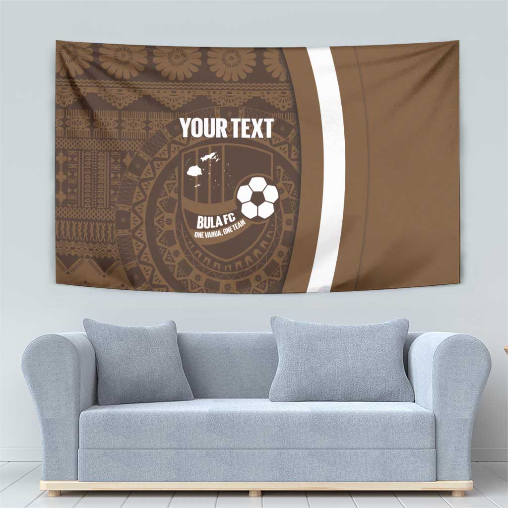 Bula Fiji Football Custom Tapestry One Vanua One Team Tapa Pattern