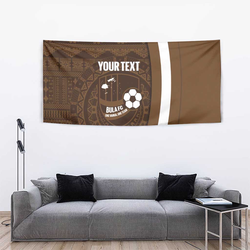Bula Fiji Football Custom Tapestry One Vanua One Team Tapa Pattern