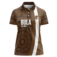 Bula Fiji Football Custom Women Polo Shirt One Vanua One Team Tapa Pattern
