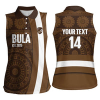 Bula Fiji Football Custom Women Sleeveless Polo Shirt One Vanua One Team Tapa Pattern LT14 - Polynesian Pride