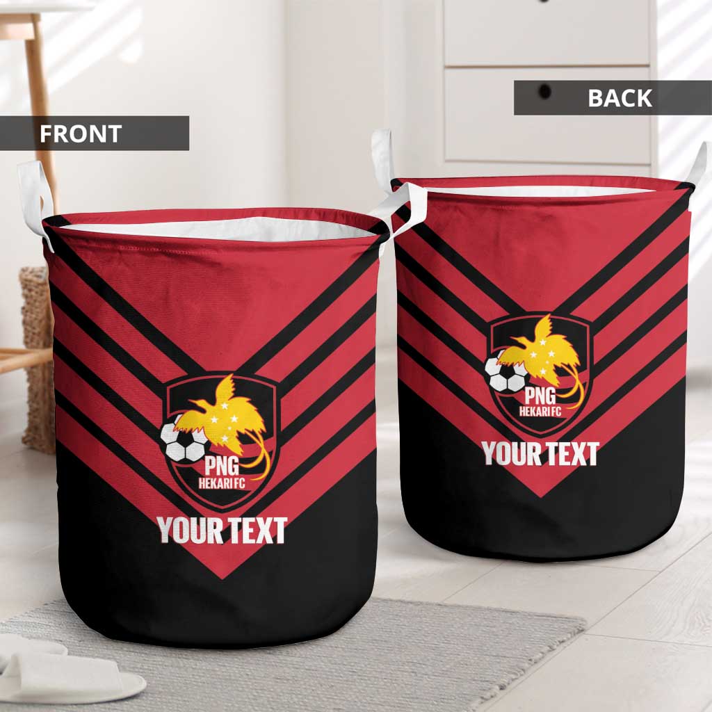Hekari Papua New Guinea Football Custom Laundry Basket Go PNG Red Army LT14 - Polynesian Pride