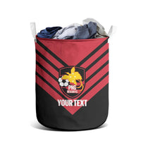 Hekari Papua New Guinea Football Custom Laundry Basket Go PNG Red Army LT14 - Polynesian Pride