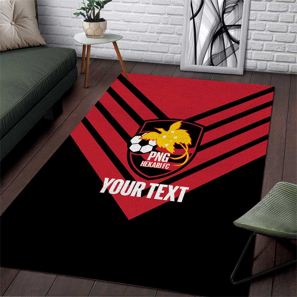 Hekari Papua New Guinea Football Custom Area Rug Go PNG Red Army LT14 Red - Polynesian Pride