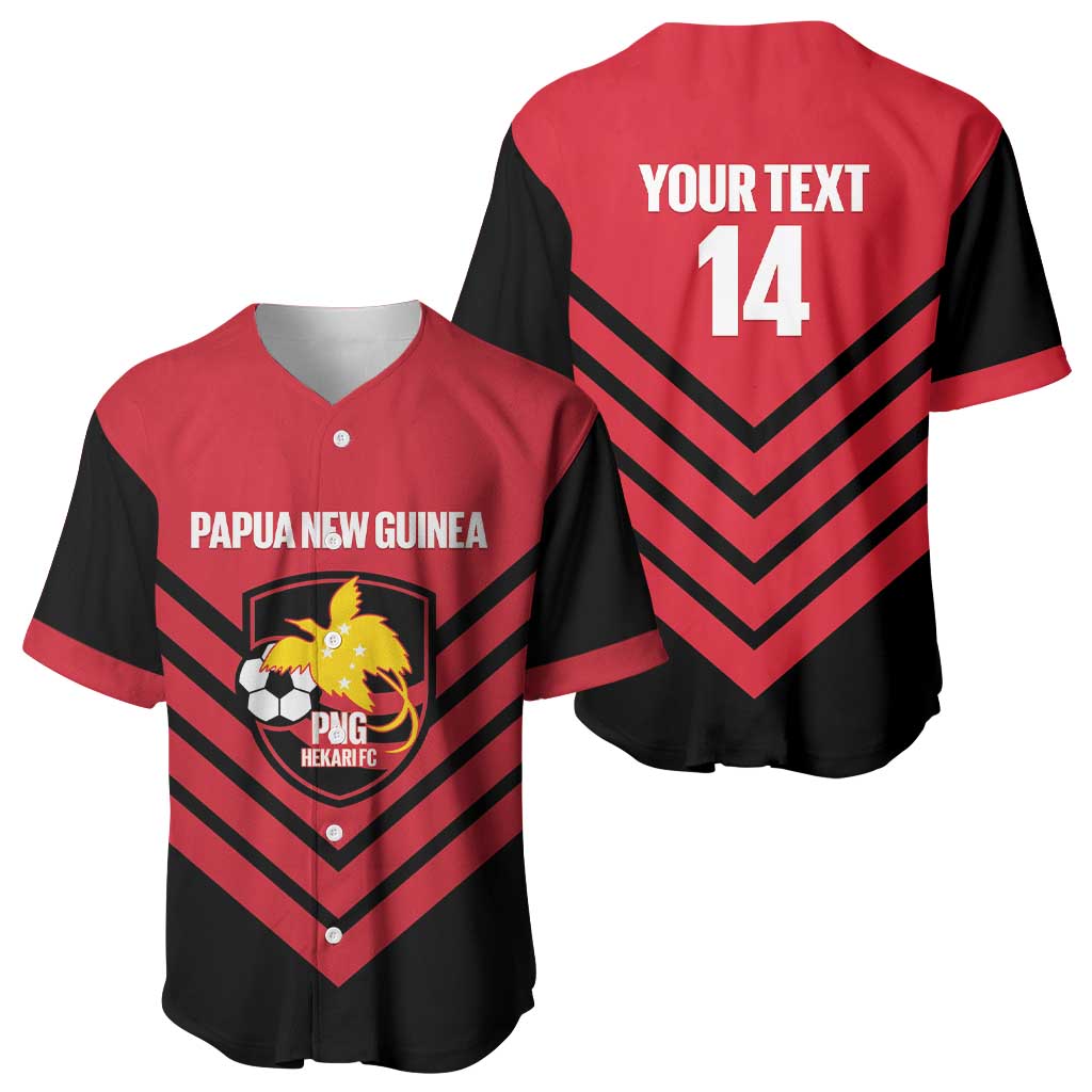 Hekari Papua New Guinea Football Custom Baseball Jersey Go PNG Red Army LT14 - Polynesian Pride