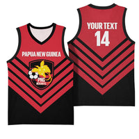 Hekari Papua New Guinea Football Custom Basketball Jersey Go PNG Red Army LT14 - Polynesian Pride
