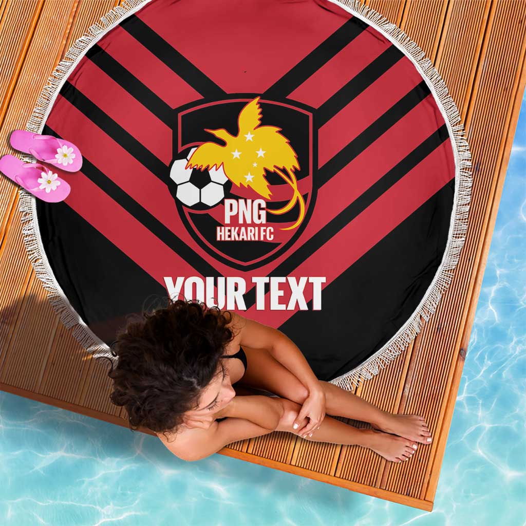 Hekari Papua New Guinea Football Custom Beach Blanket Go PNG Red Army LT14 - Polynesian Pride