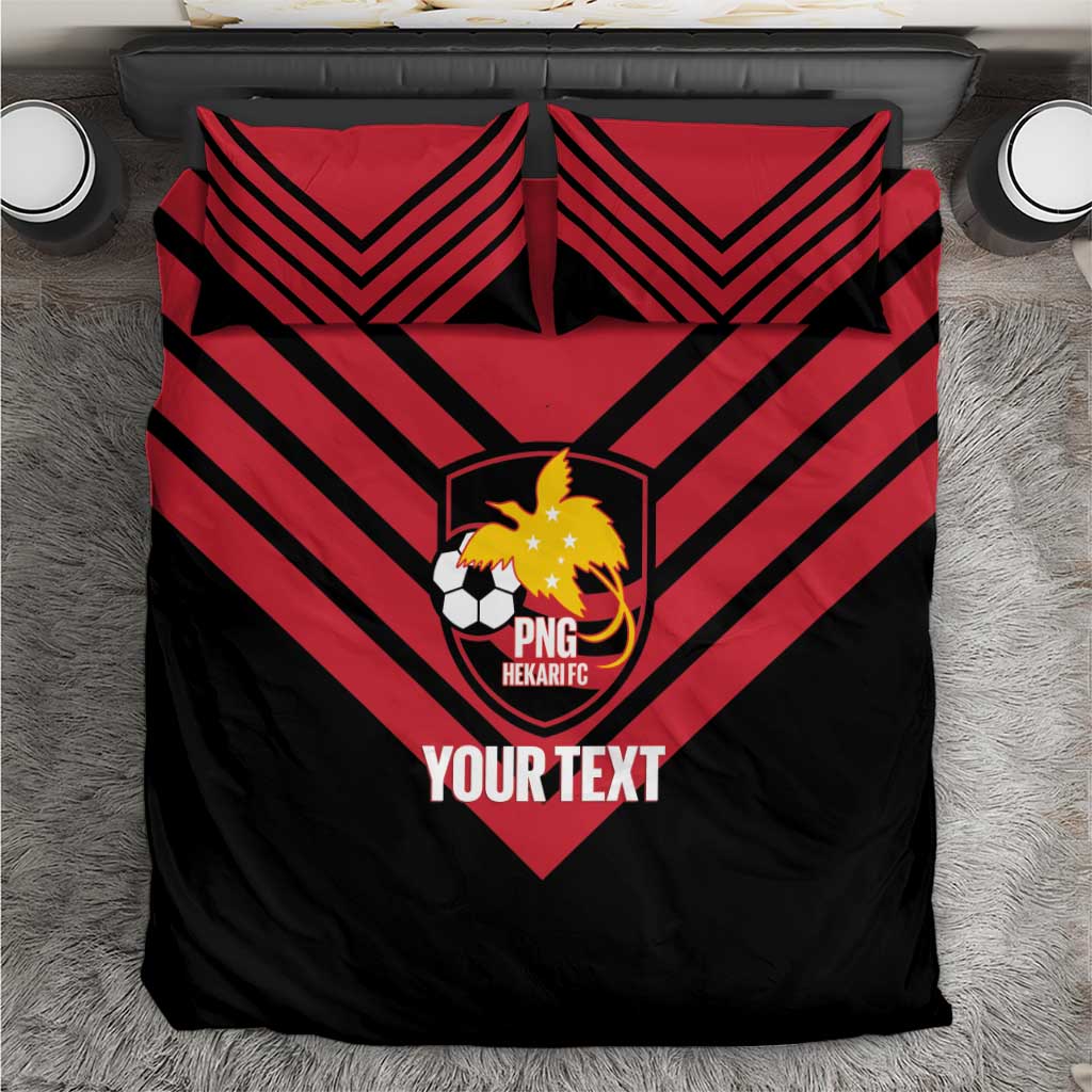 Hekari Papua New Guinea Football Custom Bedding Set Go PNG Red Army