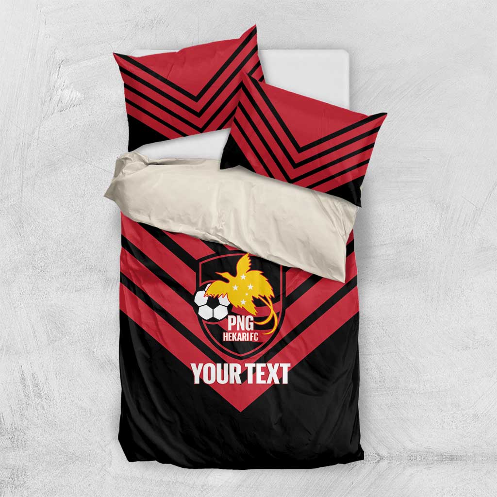 Hekari Papua New Guinea Football Custom Bedding Set Go PNG Red Army