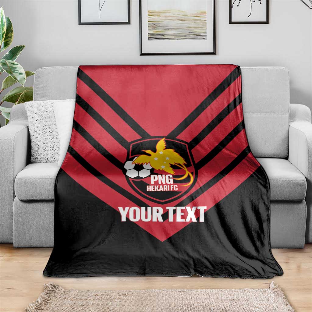 Hekari Papua New Guinea Football Custom Blanket Go PNG Red Army