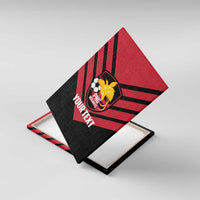 Hekari Papua New Guinea Football Custom Canvas Wall Art Go PNG Red Army LT14 With Frame Red - Polynesian Pride