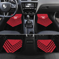 Hekari Papua New Guinea Football Custom Car Mats Go PNG Red Army LT14 Set 4pcs Red - Polynesian Pride