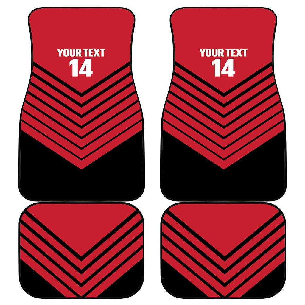 Hekari Papua New Guinea Football Custom Car Mats Go PNG Red Army LT14 - Polynesian Pride