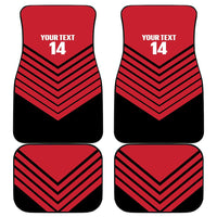 Hekari Papua New Guinea Football Custom Car Mats Go PNG Red Army LT14 - Polynesian Pride