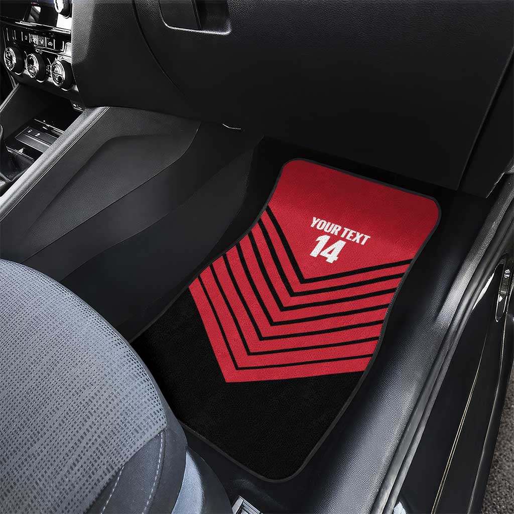 Hekari Papua New Guinea Football Custom Car Mats Go PNG Red Army LT14 - Polynesian Pride