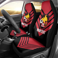 Hekari Papua New Guinea Football Custom Car Seat Cover Go PNG Red Army LT14 - Polynesian Pride
