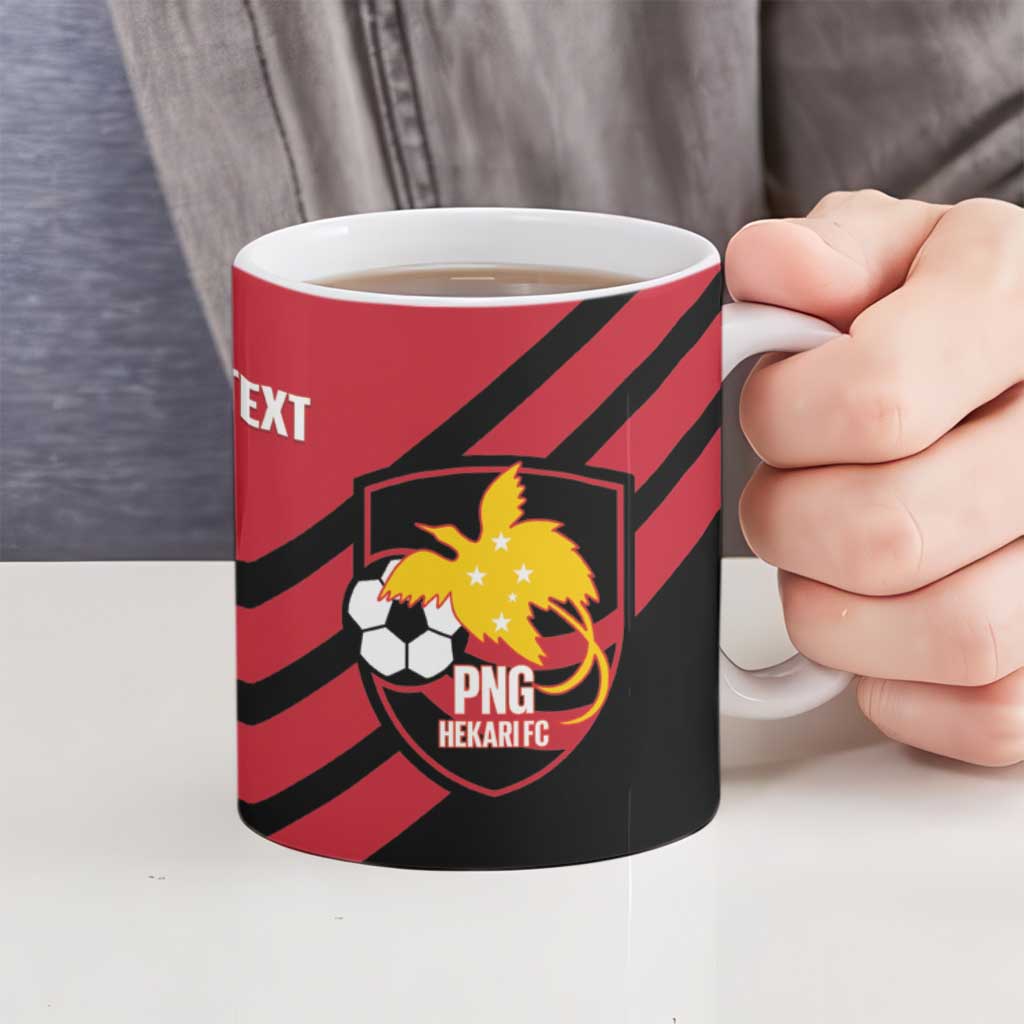 Hekari Papua New Guinea Football Custom Ceramic Mug Go PNG Red Army