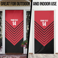 Hekari Papua New Guinea Football Custom Door Cover Go PNG Red Army LT14 - Polynesian Pride
