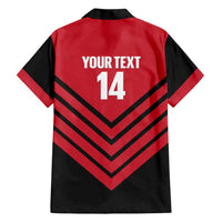 Hekari Papua New Guinea Football Custom Family Matching Off Shoulder Short Dress and Hawaiian Shirt Go PNG Red Army LT14 - Polynesian Pride