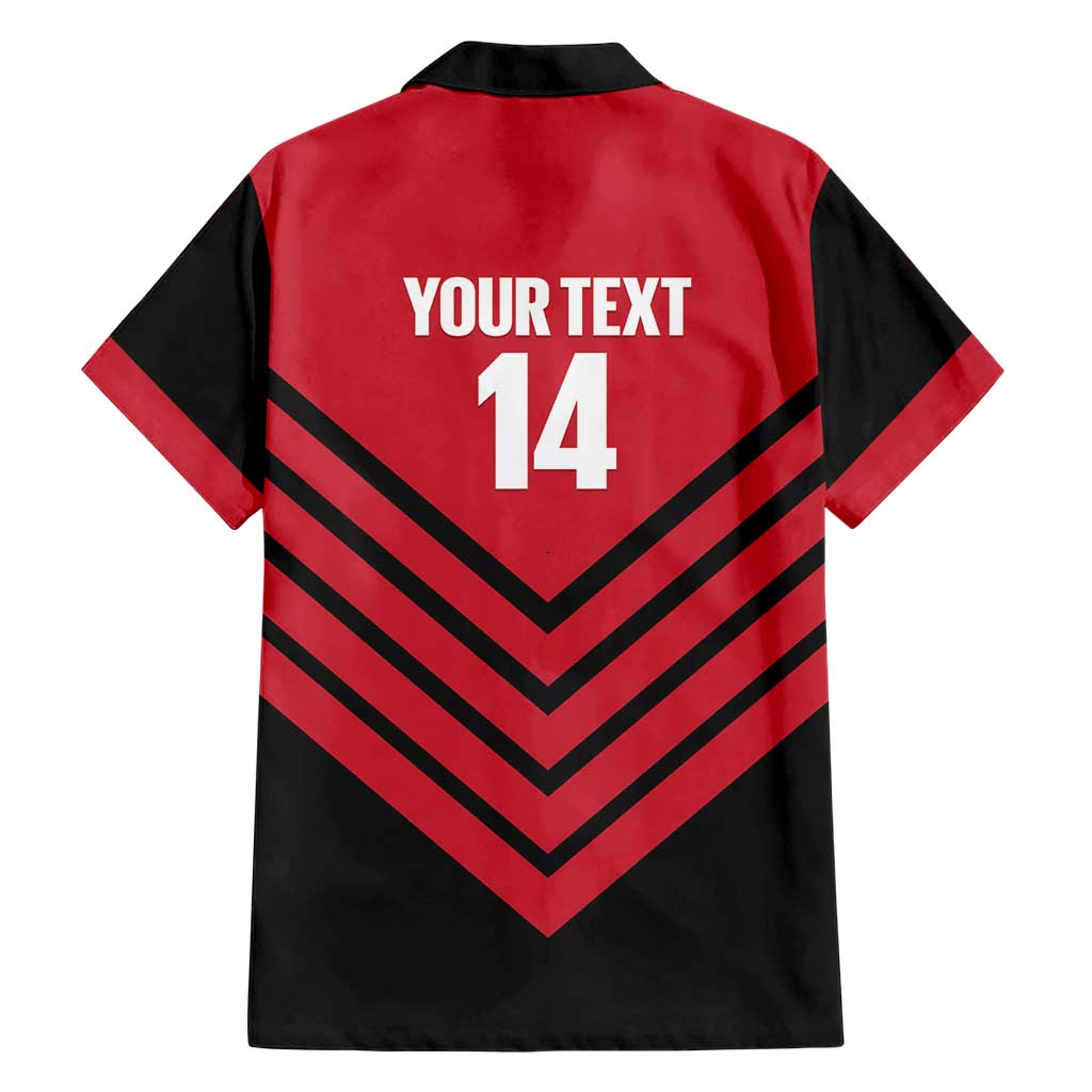 Hekari Papua New Guinea Football Custom Family Matching Puletasi and Hawaiian Shirt Go PNG Red Army LT14 - Polynesian Pride