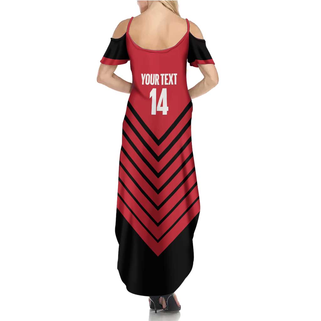 Hekari Papua New Guinea Football Custom Family Matching Summer Maxi Dress and Hawaiian Shirt Go PNG Red Army LT14 - Polynesian Pride