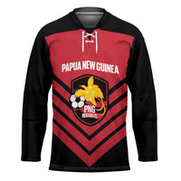 Hekari Papua New Guinea Football Custom Hockey Jersey Go PNG Red Army LT14 Unisex Red - Polynesian Pride