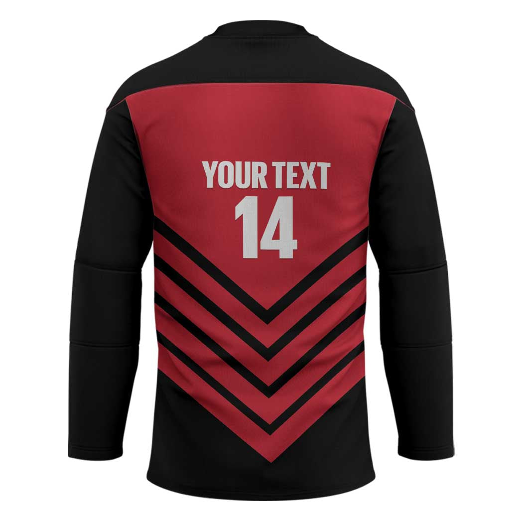 Hekari Papua New Guinea Football Custom Hockey Jersey Go PNG Red Army LT14 - Polynesian Pride