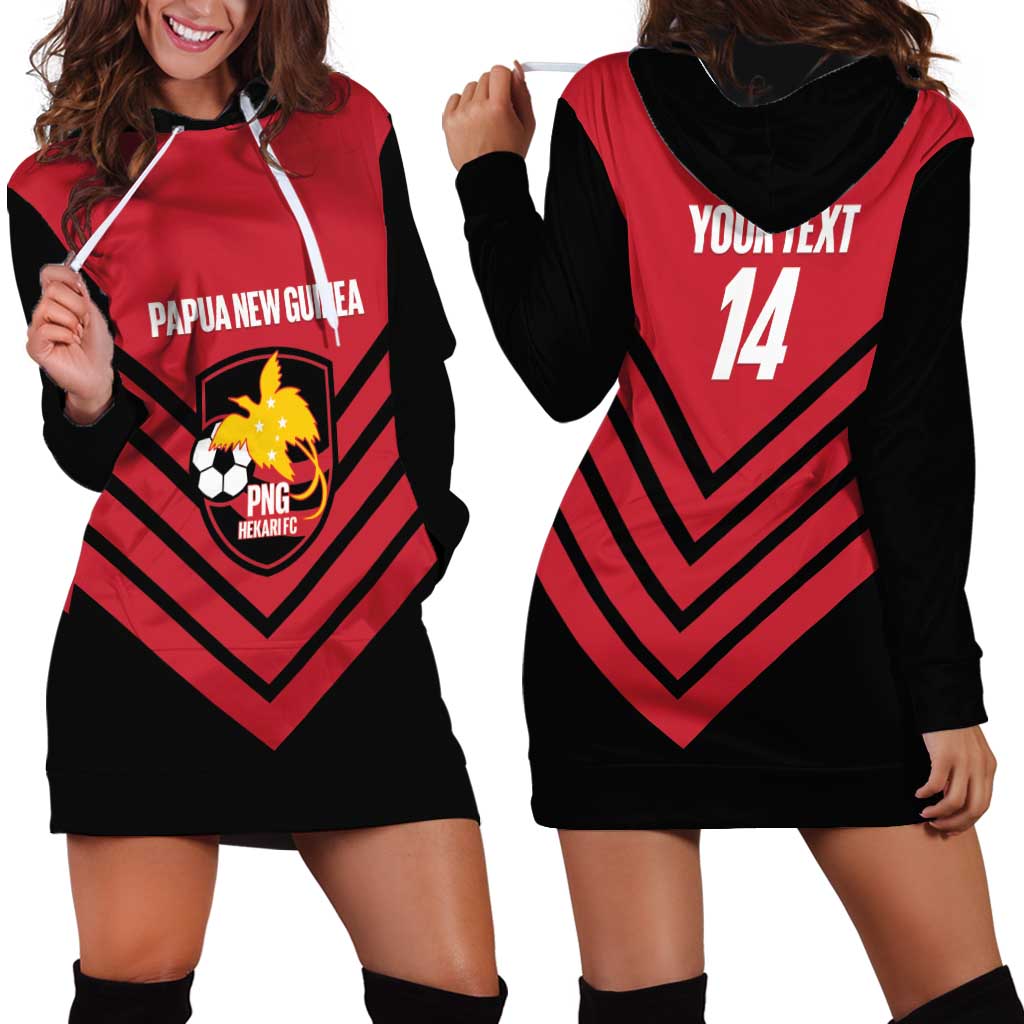 Hekari Papua New Guinea Football Custom Hoodie Dress Go PNG Red Army LT14 - Polynesian Pride