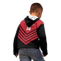 Hekari Papua New Guinea Football Custom Kid Hoodie Go PNG Red Army LT14 - Polynesian Pride