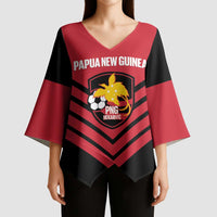 Hekari Papua New Guinea Football Custom Kimono Sleeve Blouse Go PNG Red Army LT14 - Polynesian Pride