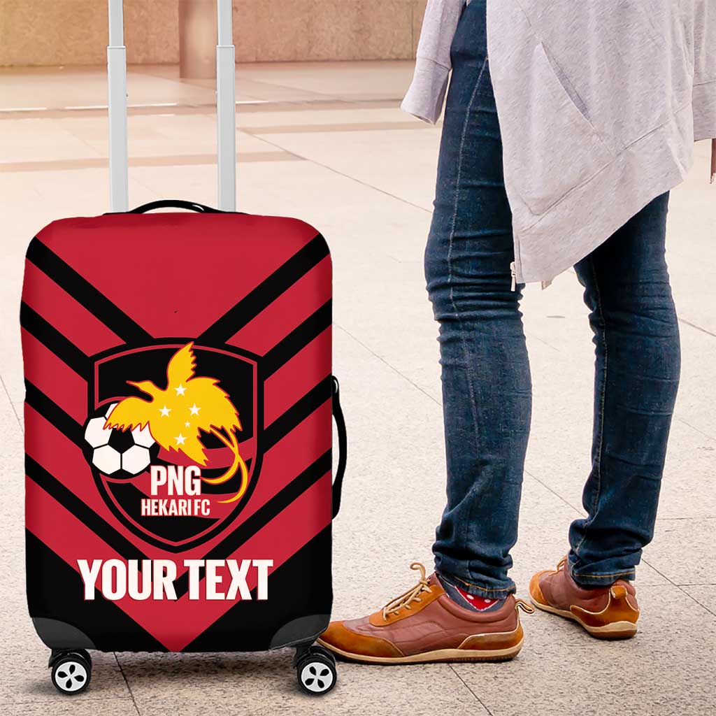 Hekari Papua New Guinea Football Custom Luggage Cover Go PNG Red Army LT14 Red - Polynesian Pride