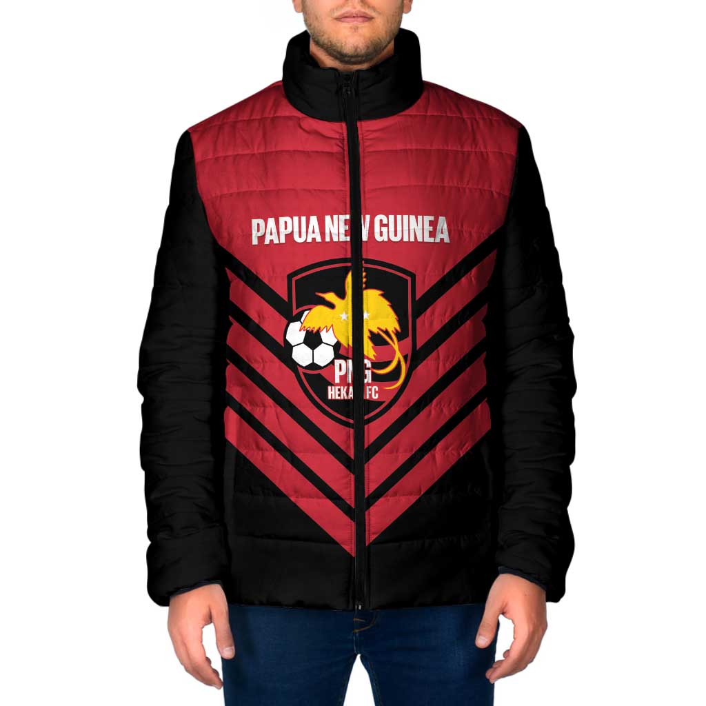 Hekari Papua New Guinea Football Custom Padded Jacket Go PNG Red Army