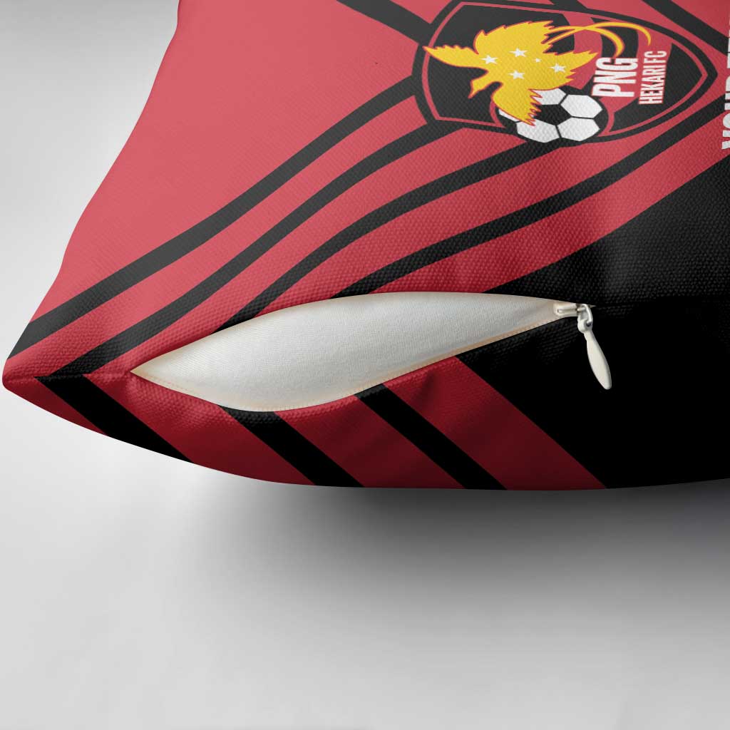 Hekari Papua New Guinea Football Custom Pillow Cover Go PNG Red Army LT14 - Polynesian Pride
