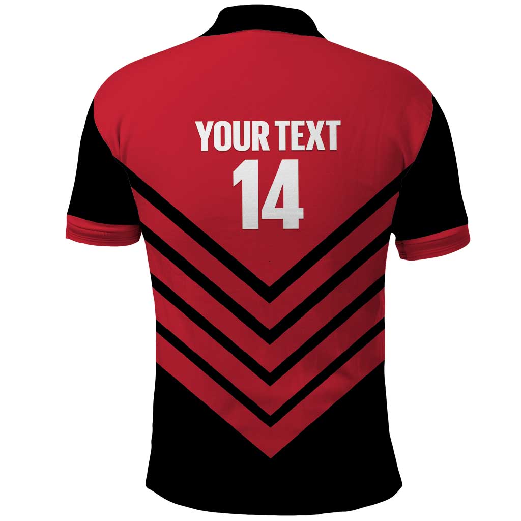 Hekari Papua New Guinea Football Custom Polo Shirt Go PNG Red Army LT14 - Polynesian Pride