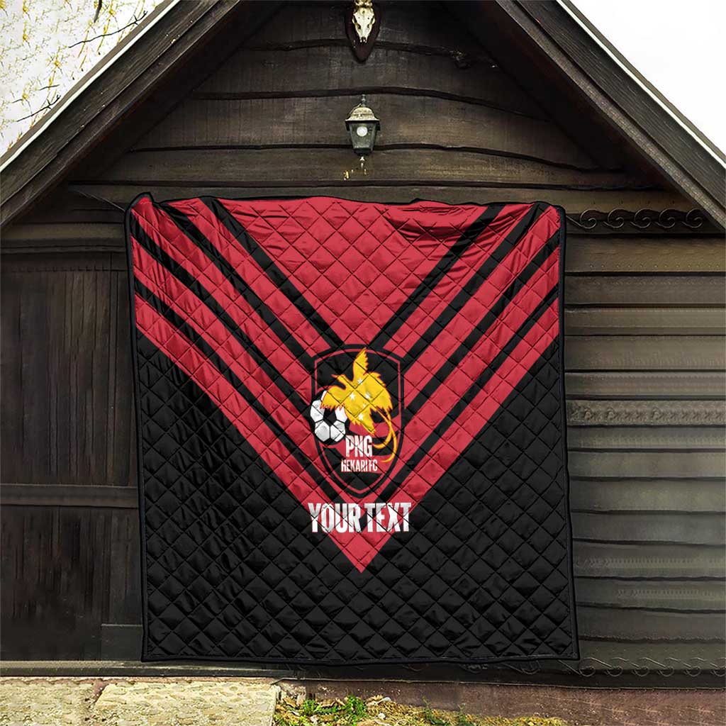Hekari Papua New Guinea Football Custom Quilt Go PNG Red Army LT14 - Polynesian Pride