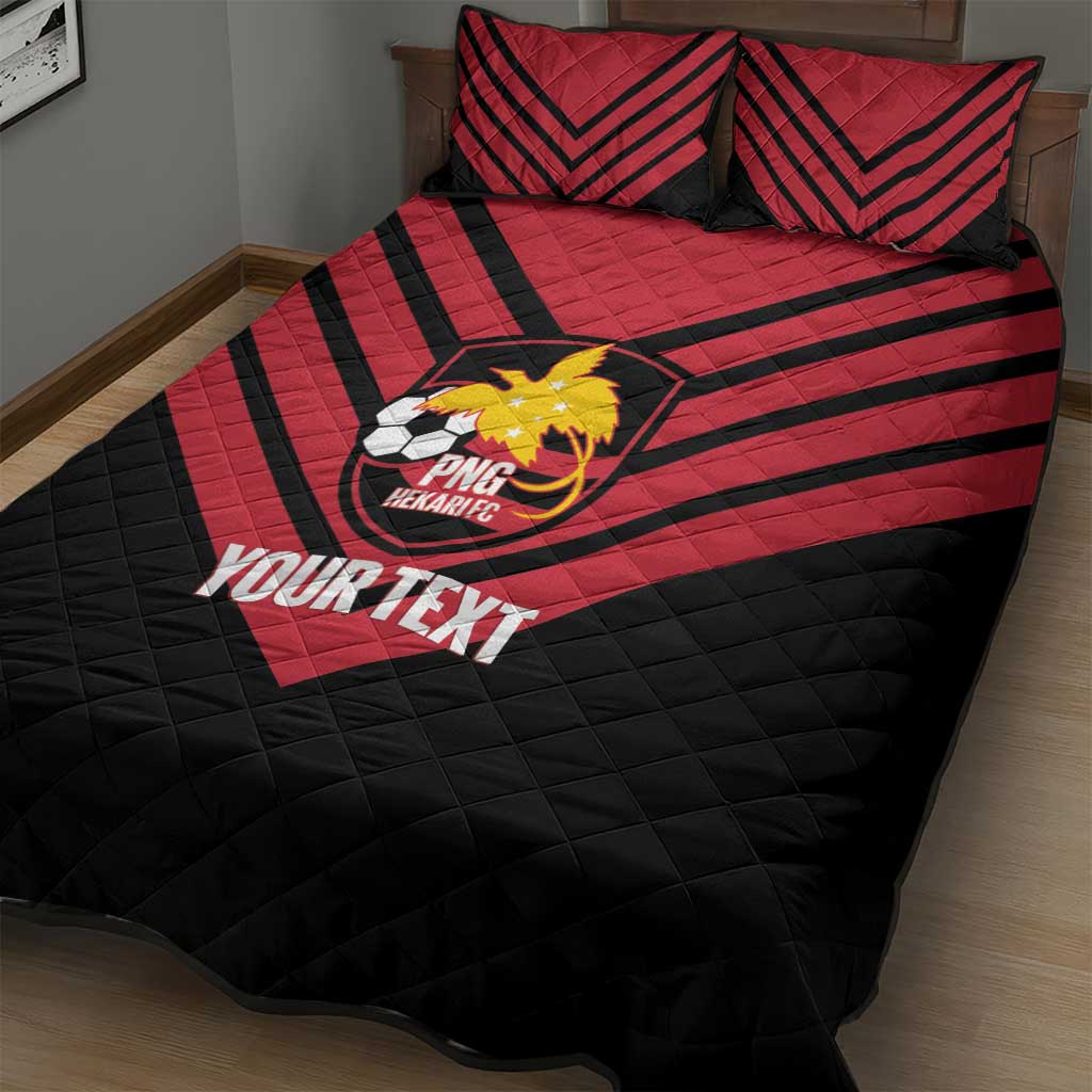 Hekari Papua New Guinea Football Custom Quilt Bed Set Go PNG Red Army LT14 - Polynesian Pride