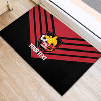 Hekari Papua New Guinea Football Custom Rubber Doormat Go PNG Red Army LT14 - Polynesian Pride