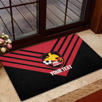 Hekari Papua New Guinea Football Custom Rubber Doormat Go PNG Red Army LT14 - Polynesian Pride