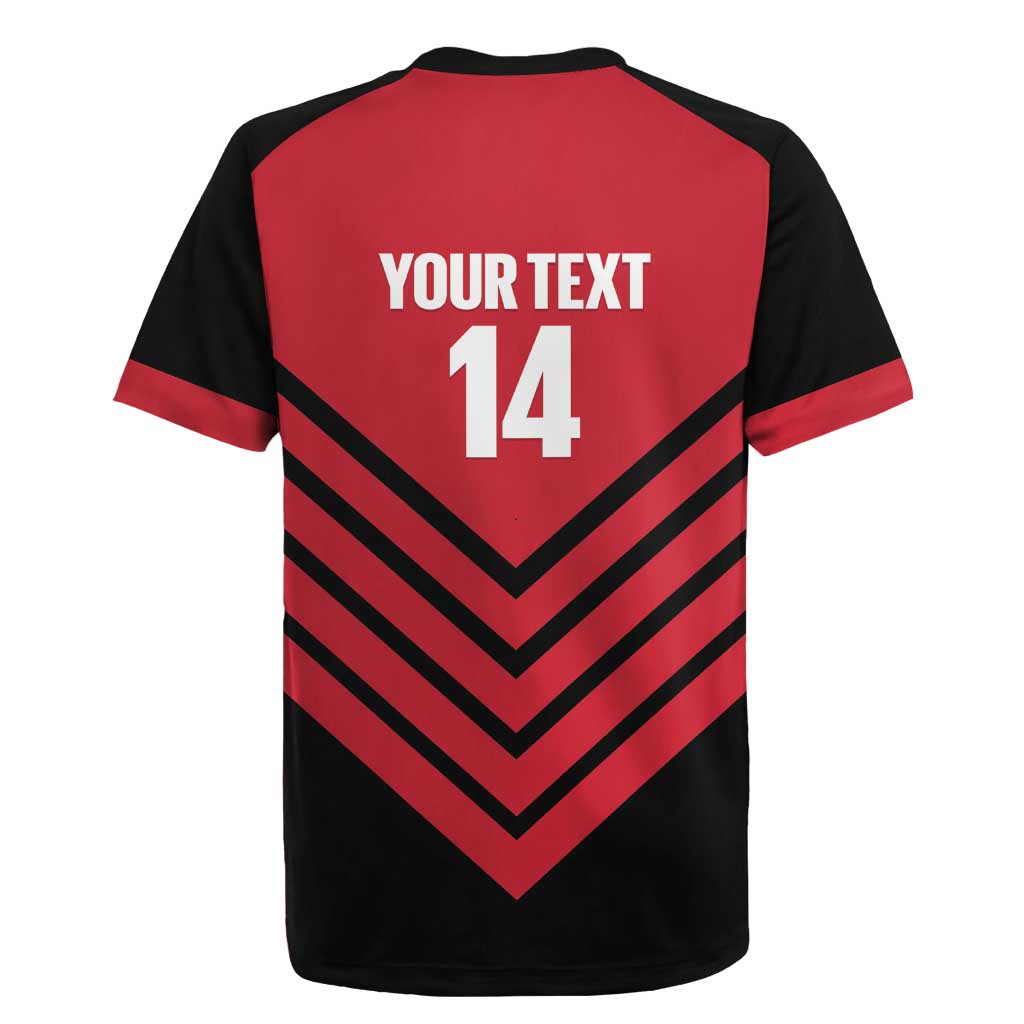Hekari Papua New Guinea Football Custom Rugby Jersey Go PNG Red Army LT14 - Polynesian Pride