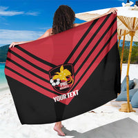 Hekari Papua New Guinea Football Custom Sarong Go PNG Red Army LT14 One Size 44 x 66 inches Red - Polynesian Pride