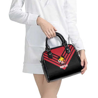 Hekari Papua New Guinea Football Custom Shoulder Handbag Go PNG Red Army LT14 - Polynesian Pride