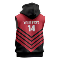 Hekari Papua New Guinea Football Custom Sleeveless Hoodie Go PNG Red Army LT14 - Polynesian Pride
