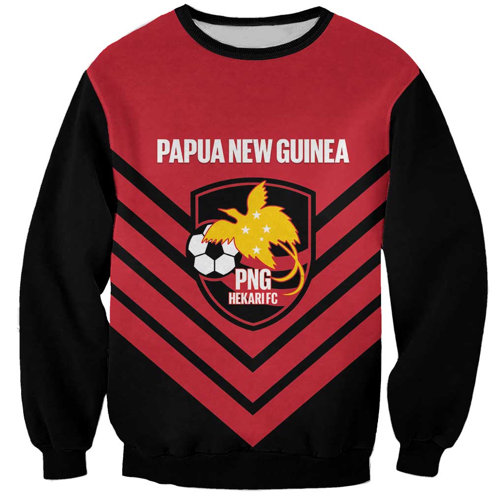 Hekari Papua New Guinea Football Custom Sweatshirt Go PNG Red Army