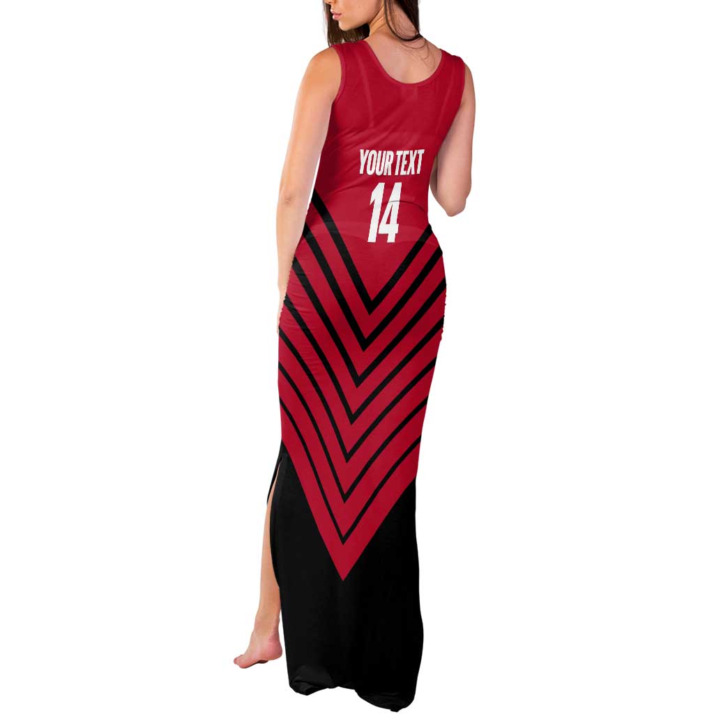 Hekari Papua New Guinea Football Custom Tank Maxi Dress Go PNG Red Army LT14 - Polynesian Pride