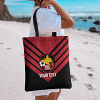 Hekari Papua New Guinea Football Custom Tote Bag Go PNG Red Army LT14 - Polynesian Pride